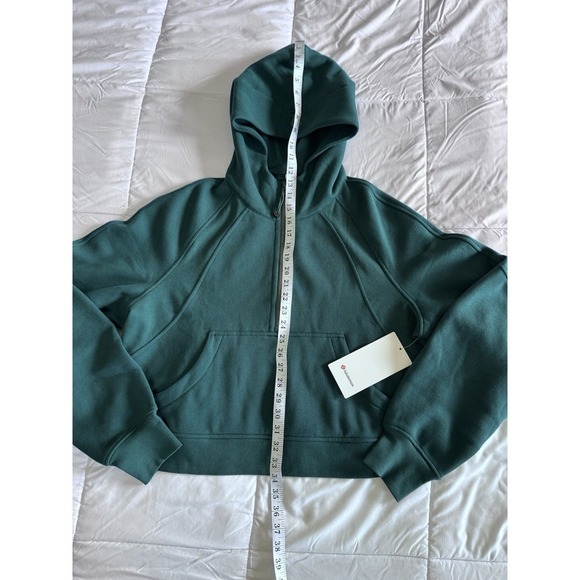 New lululemon Scuba Oversized Half Zip Hoodie Size M/L Storm Teal Sold Out - Picture 2 of 10